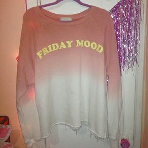 Forever 21 Women's Friday Mood Dip Dye Sweatshirt